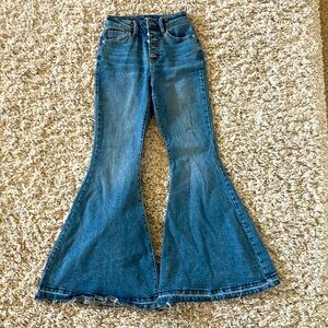 Boot cut blue jeans